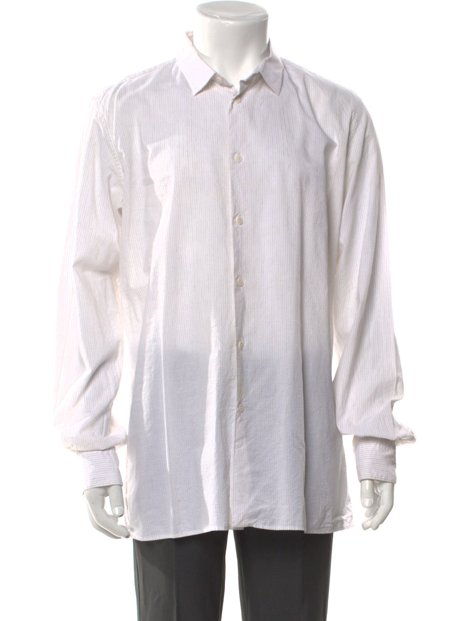 Bottega Veneta Striped Long Sleeve Dress Shirt