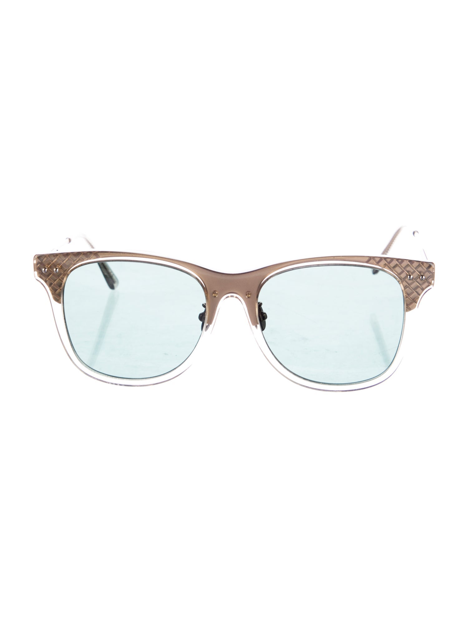 Bottega Veneta Intrecciato Weave Wayfarer Sunglasses