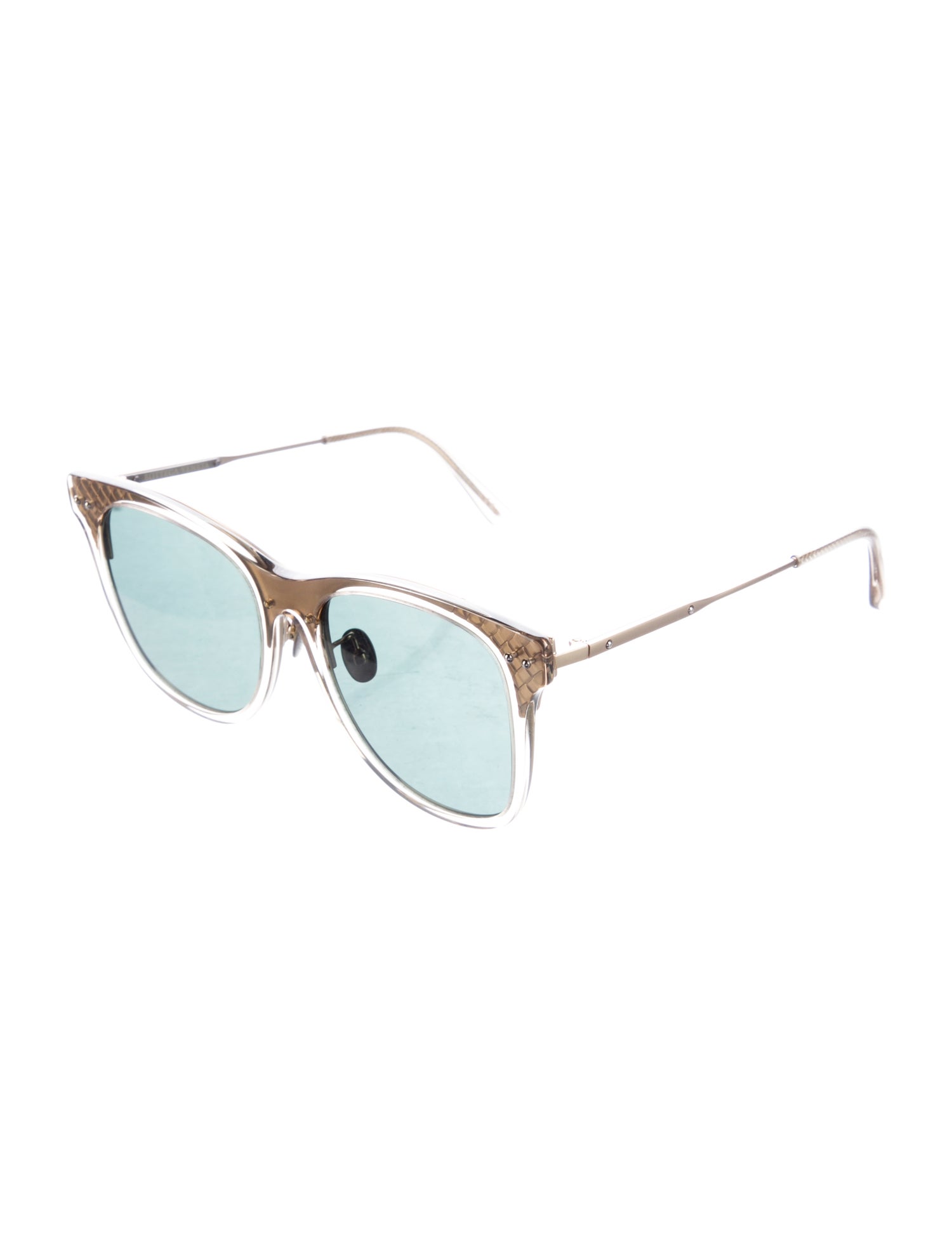 Bottega Veneta Intrecciato Weave Wayfarer Sunglasses