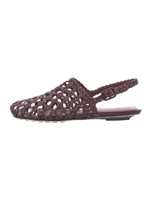 Bottega Veneta Intrecciato Weave Leather Slingback Flats