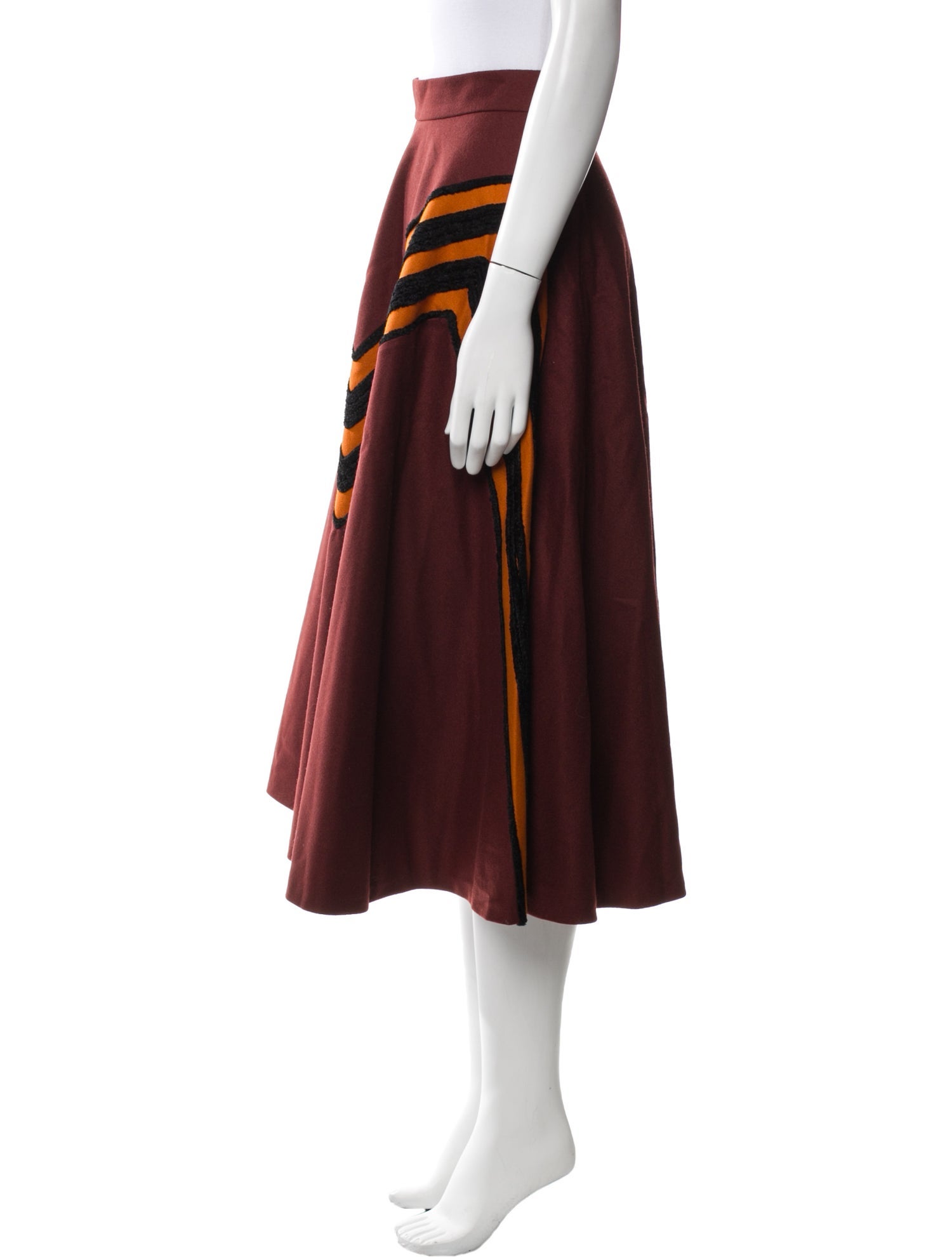 Bottega Veneta Wool Midi Length Skirt