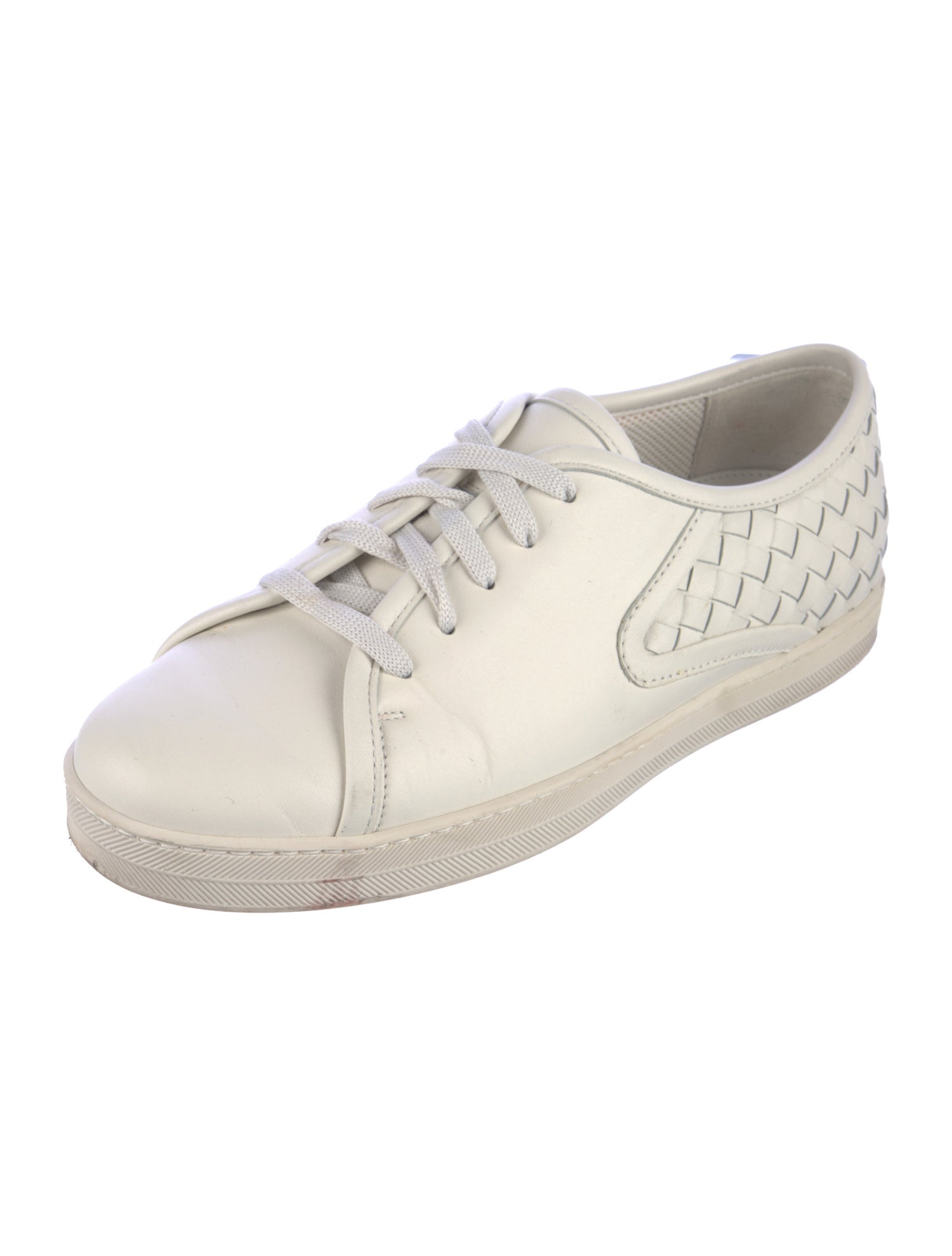 Bottega Veneta Intrecciato Weave Leather Sneakers