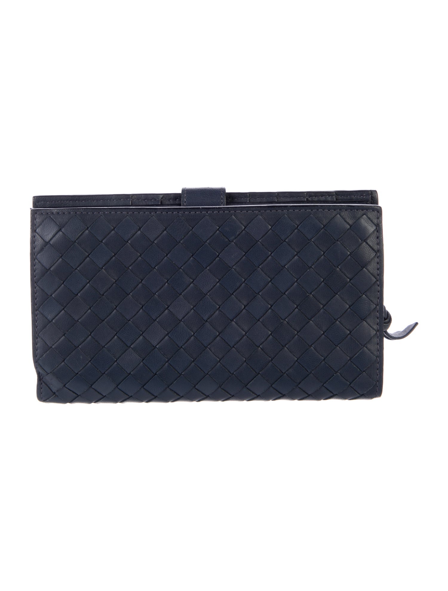 Bottega Veneta Intrecciato Weave Leather French Purse