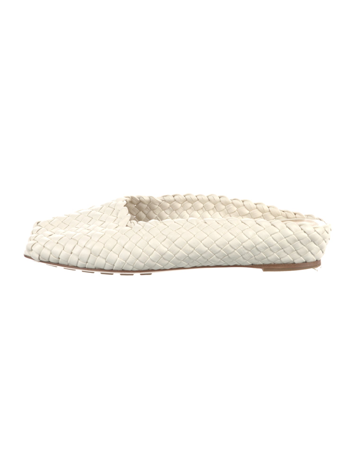 Bottega Veneta Intrecciato Weave Leather Flats