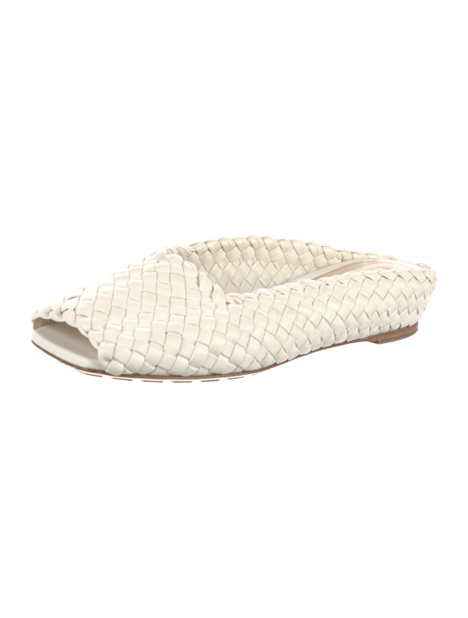 Bottega Veneta Intrecciato Weave Leather Flats