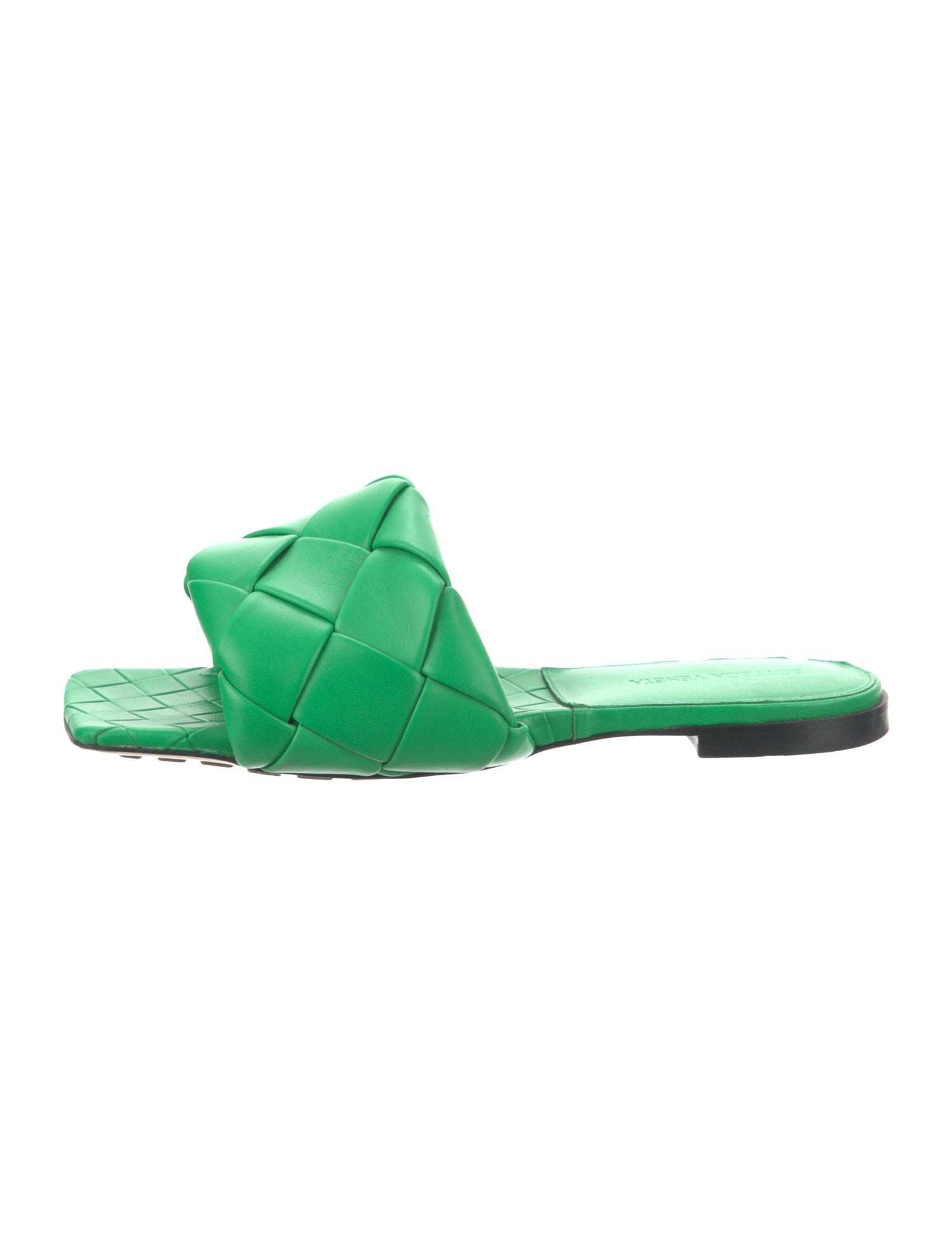 Bottega Veneta Intrecciato Weave Leather Slides