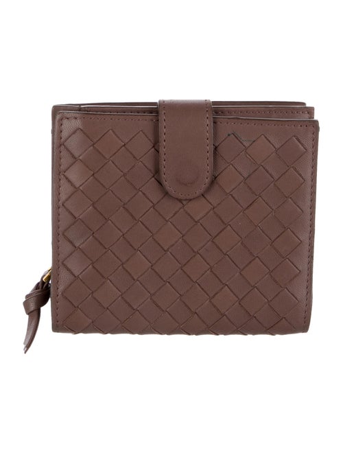 Bottega Veneta Intrecciato Weave Leather Compact Wallet