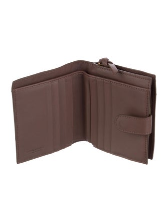 Bottega Veneta Intrecciato Weave Leather Compact Wallet
