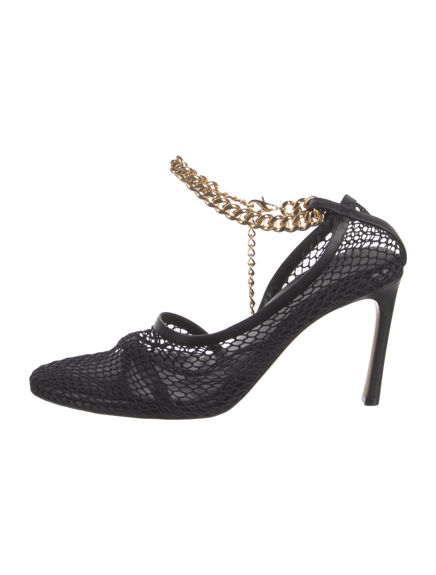 Bottega Veneta Mesh Chain-Link Accents D'Orsay Pumps