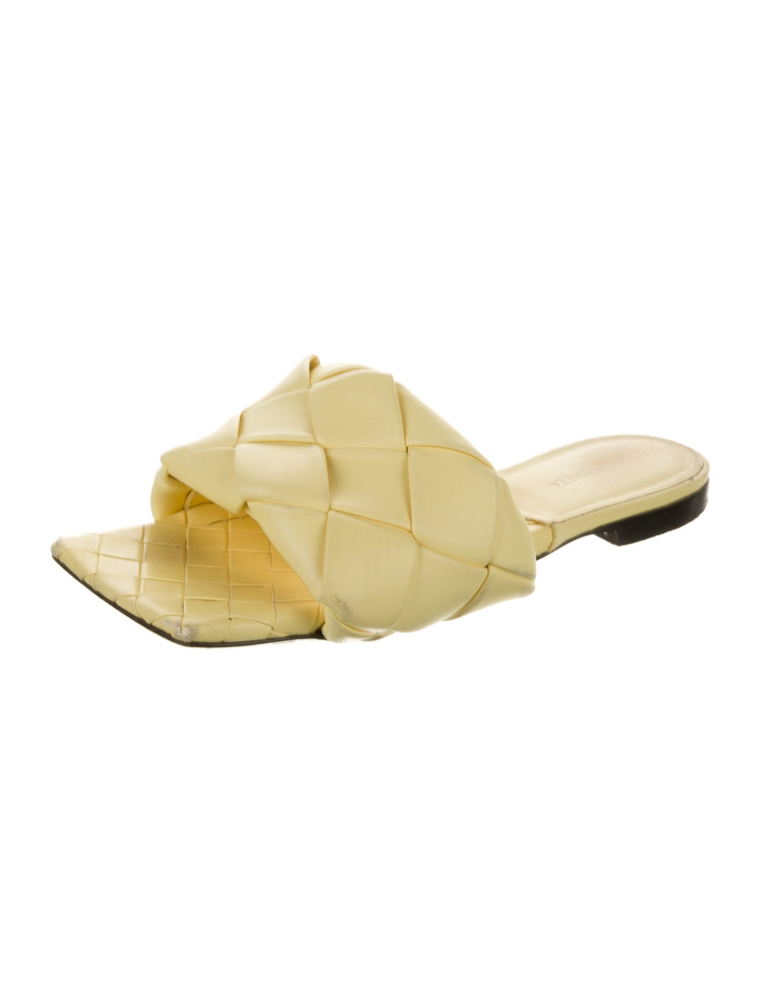 Bottega Veneta Intrecciato Weave Leather Slides