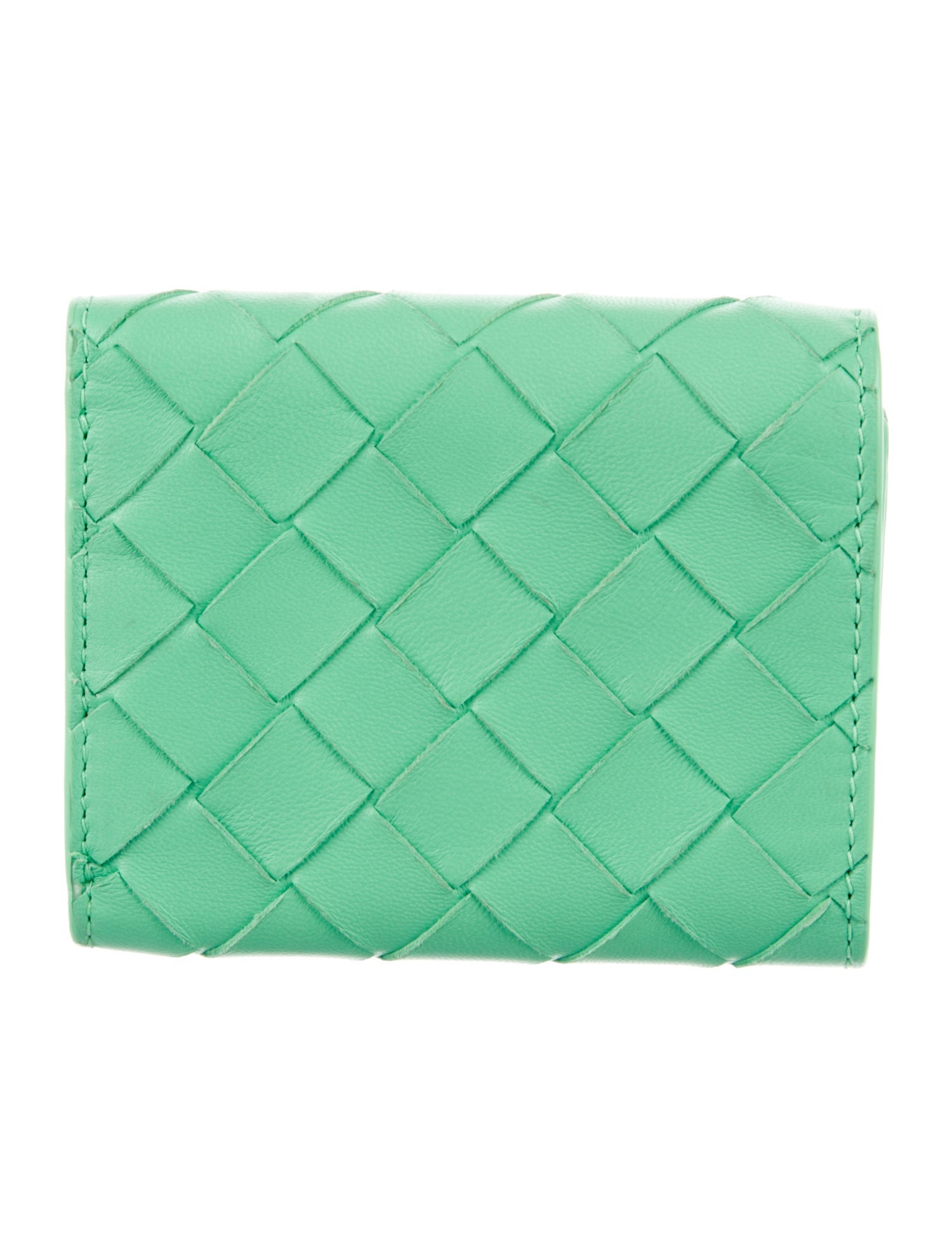 Bottega Veneta Intrecciato Weave Leather Compact Wallet