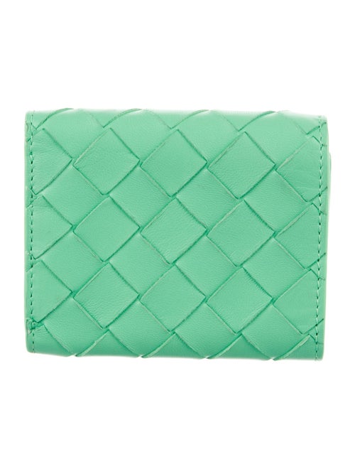 Bottega Veneta Intrecciato Weave Leather Compact Wallet