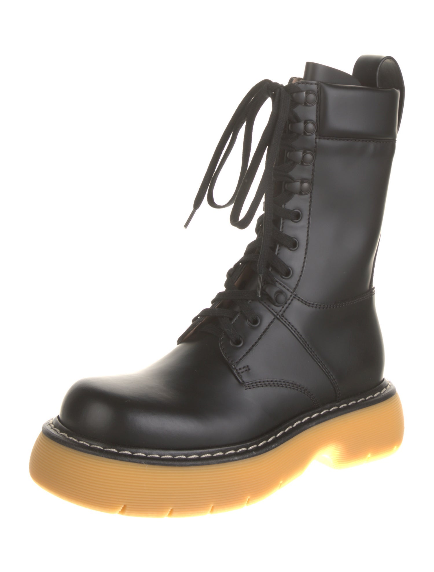 Bottega Veneta Leather Combat Boots
