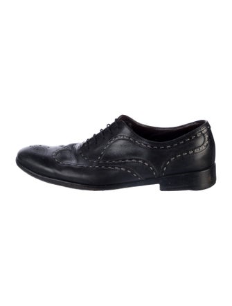 Bottega Veneta Leather Lasercut Accents Brogues