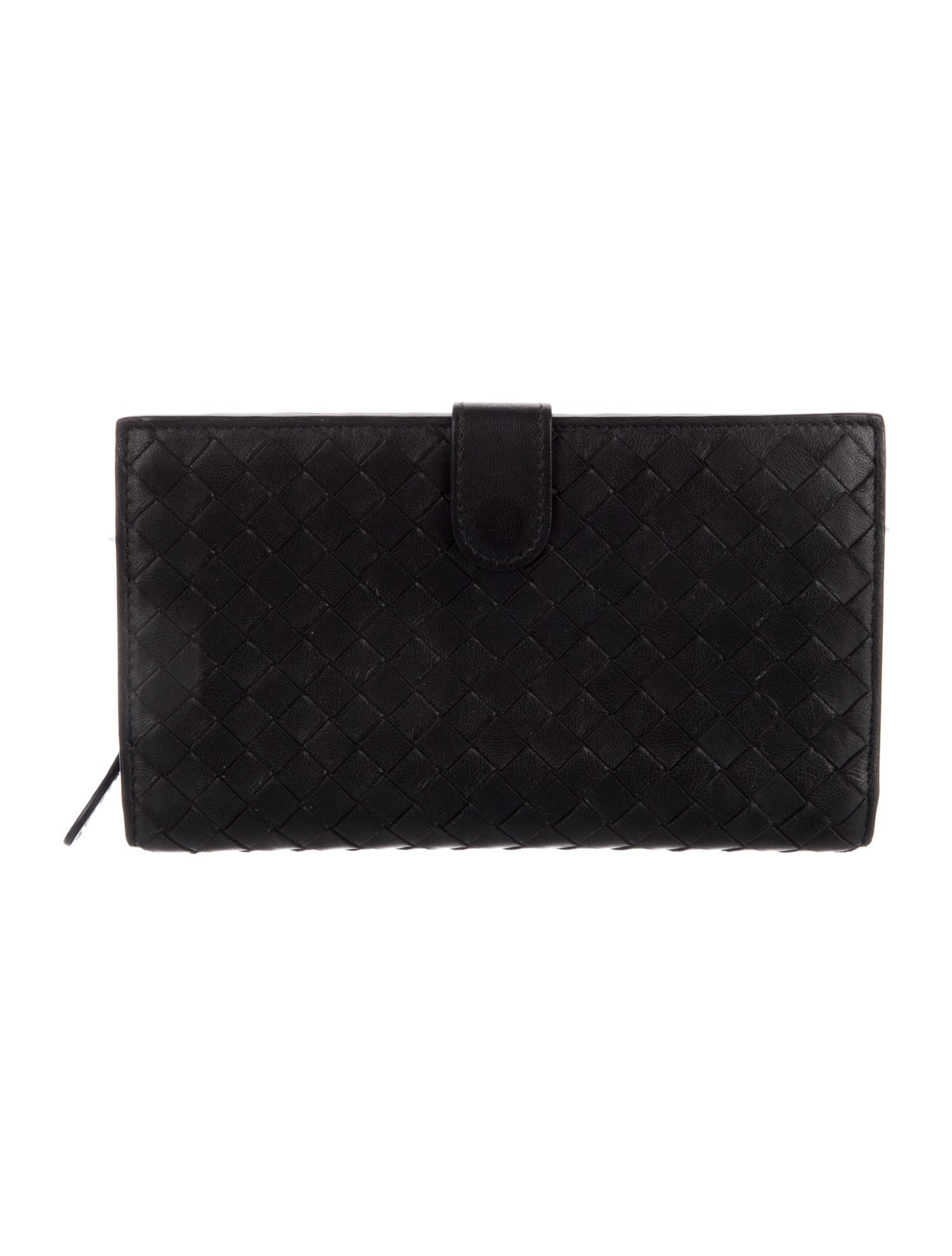 Bottega Veneta Intrecciato Weave Leather French Purse