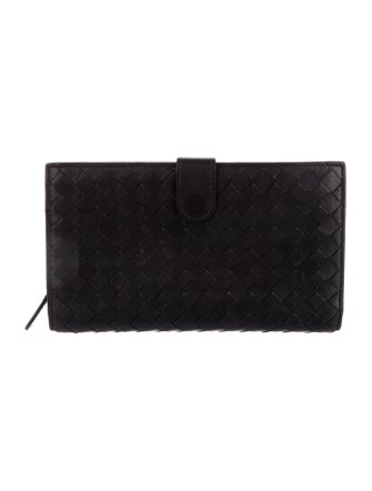 Bottega Veneta Intrecciato Weave Leather French Purse
