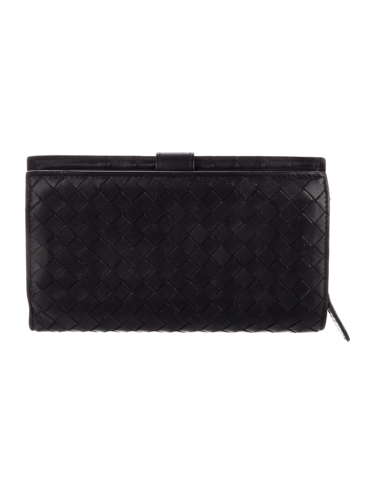 Bottega Veneta Intrecciato Weave Leather French Purse