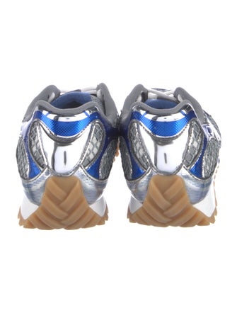 Bottega Veneta Mesh Plaid Print Sneakers