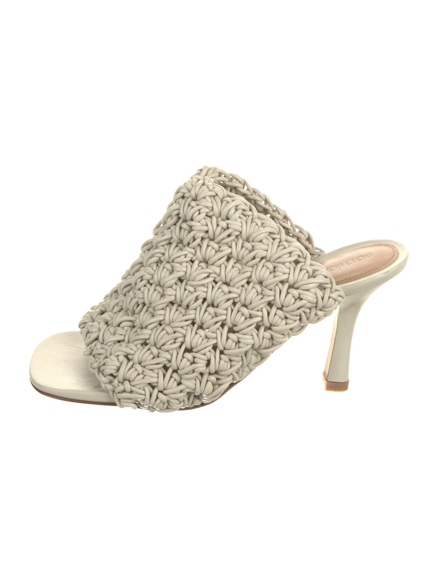 Bottega Veneta Leather Braided Accents Slides