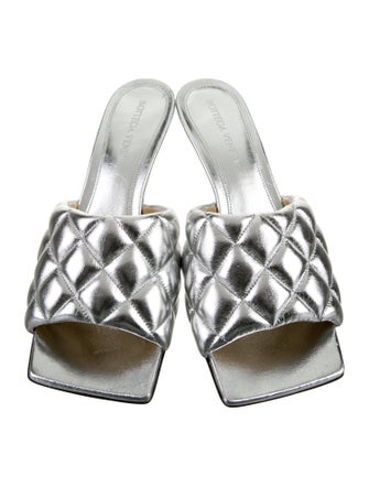 Bottega Veneta Intrecciato Weave Embossed Leather Slides