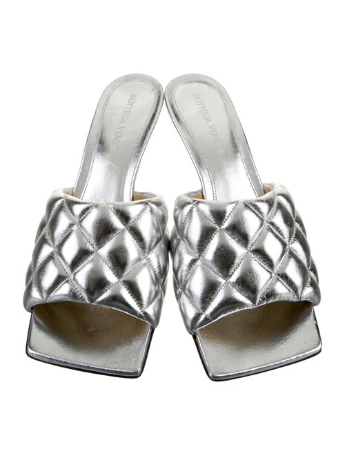 Bottega Veneta Intrecciato Weave Embossed Leather Slides