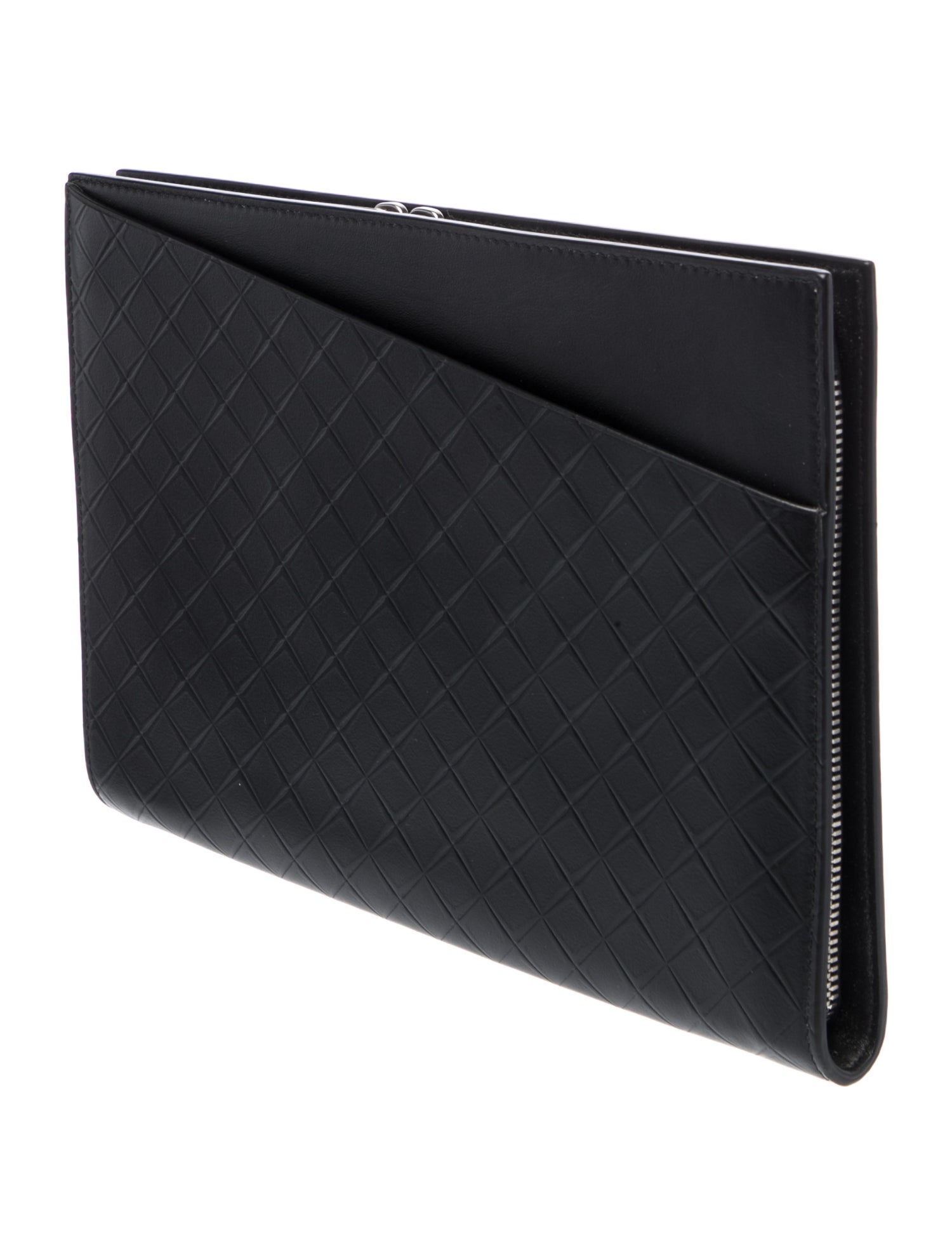 Bottega Veneta Leather Intrecciato Travel Clutch