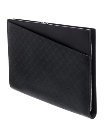 Bottega Veneta Leather Intrecciato Travel Clutch