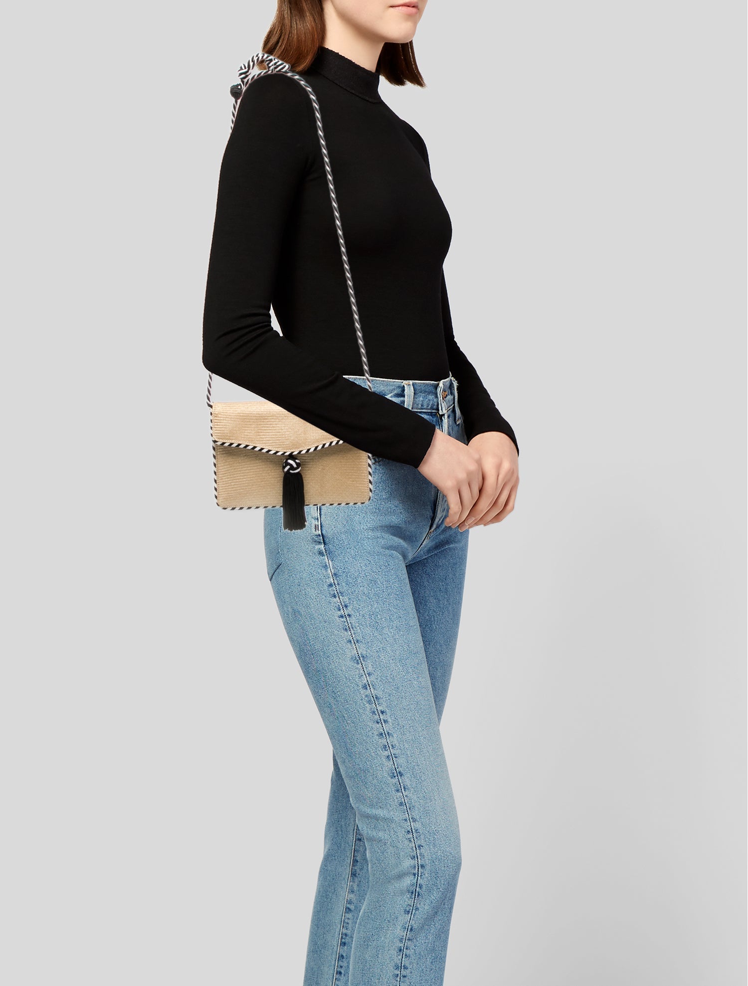 Bottega Veneta Straw Shoulder Bag Vintage