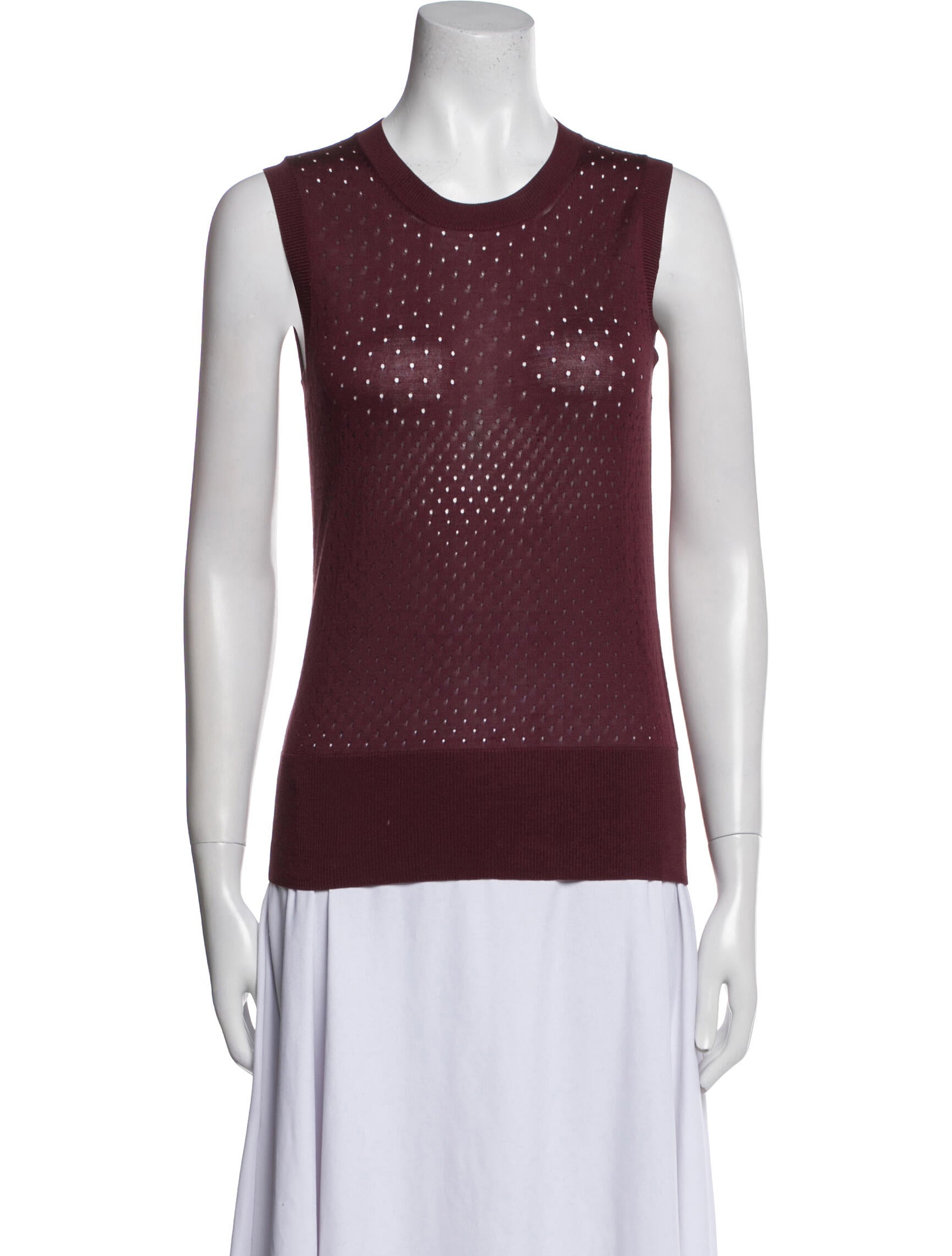 Bottega Veneta Crew Neck Sleeveless Top