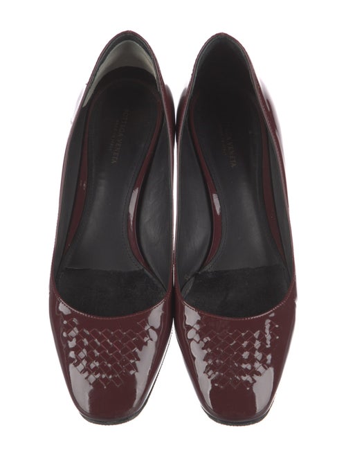 Bottega Veneta Intrecciato Weave Patent Leather Pumps