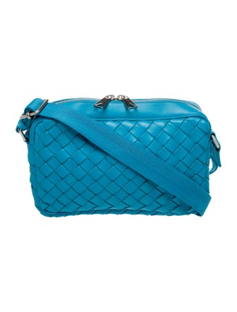 Bottega Veneta Intrecciato Camera Pool Blue Small
