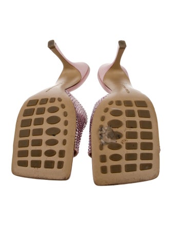 Bottega Veneta Satin Crystal Embellishments Slides