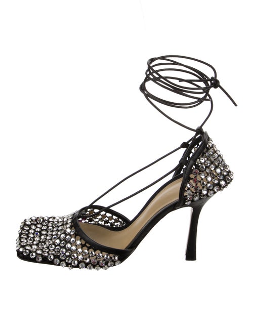 Bottega Veneta Leather Crystal Embellishments Pumps