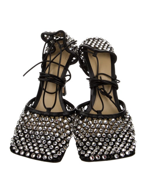 Bottega Veneta Leather Crystal Embellishments Pumps