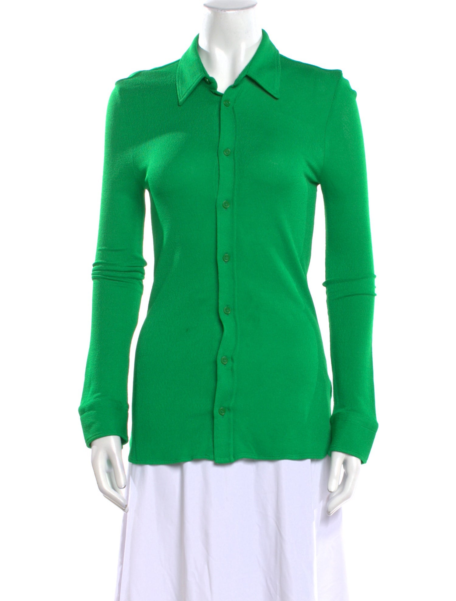 Bottega Veneta Long Sleeve Button-Up Top