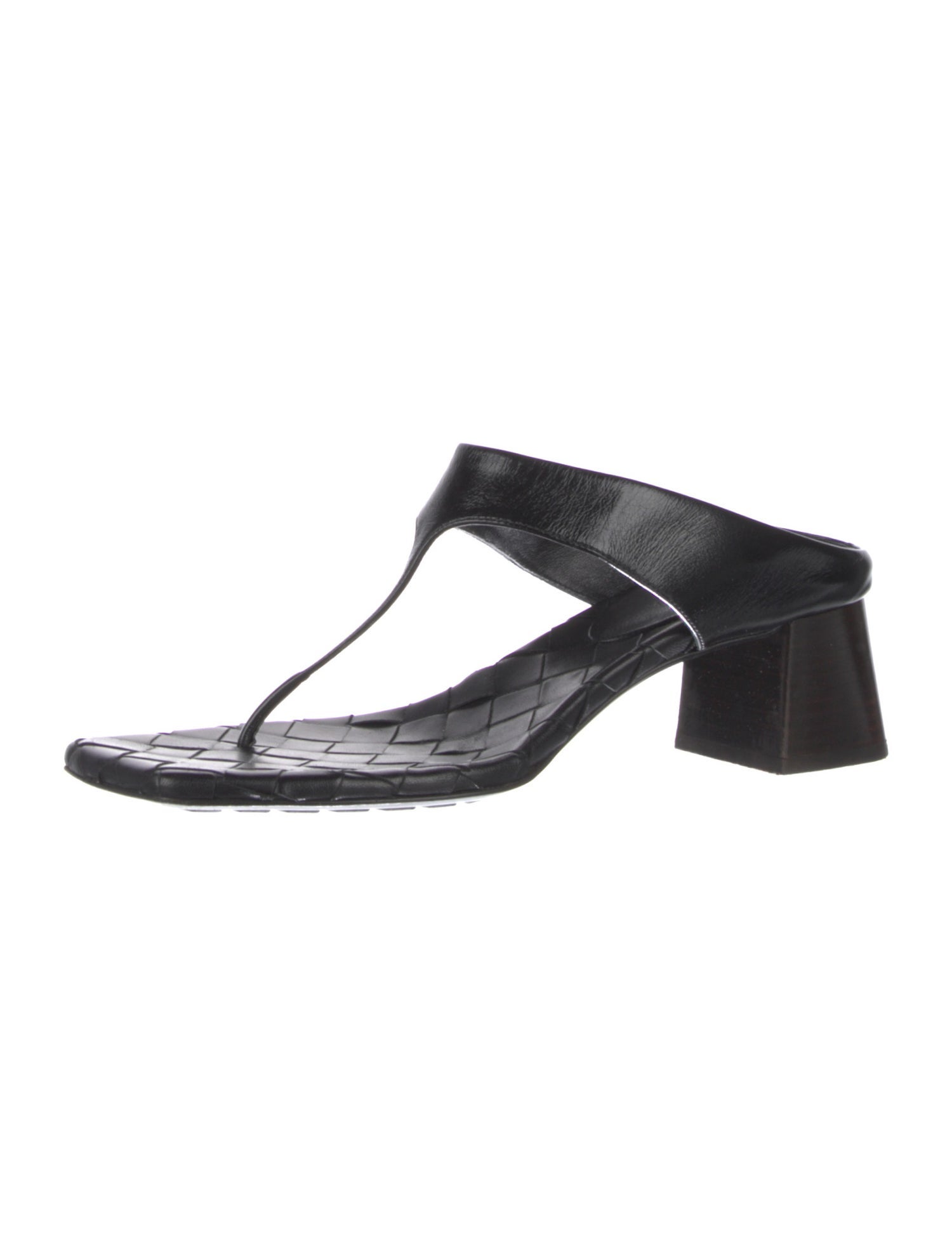 Bottega Veneta Leather T-Strap Sandals