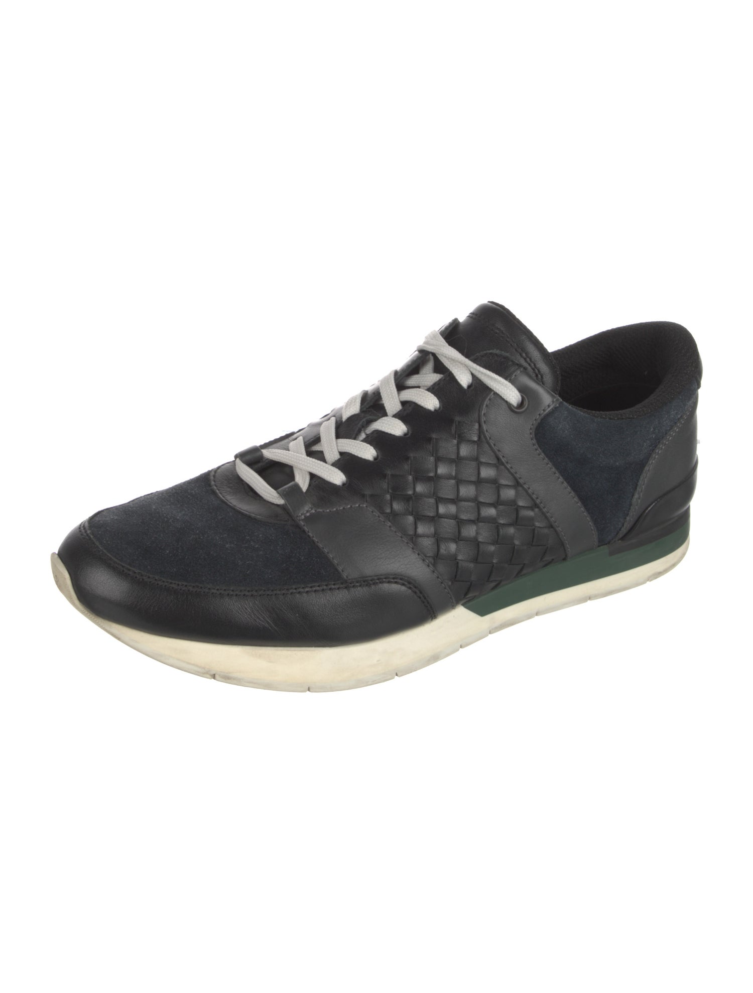 Bottega Veneta Intrecciato Weave Leather Sneakers