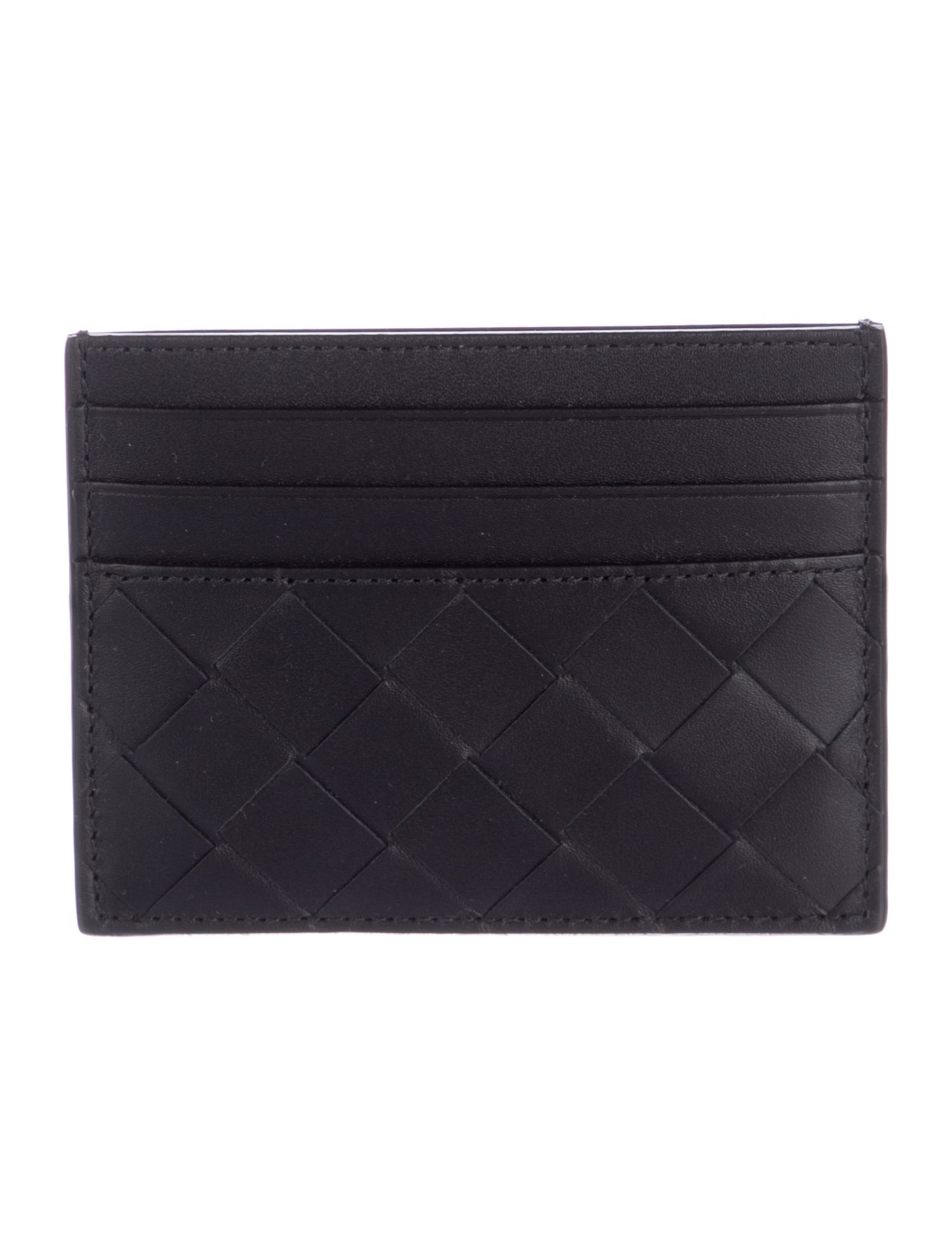 Bottega Veneta Intrecciato Weave Leather Card Holder