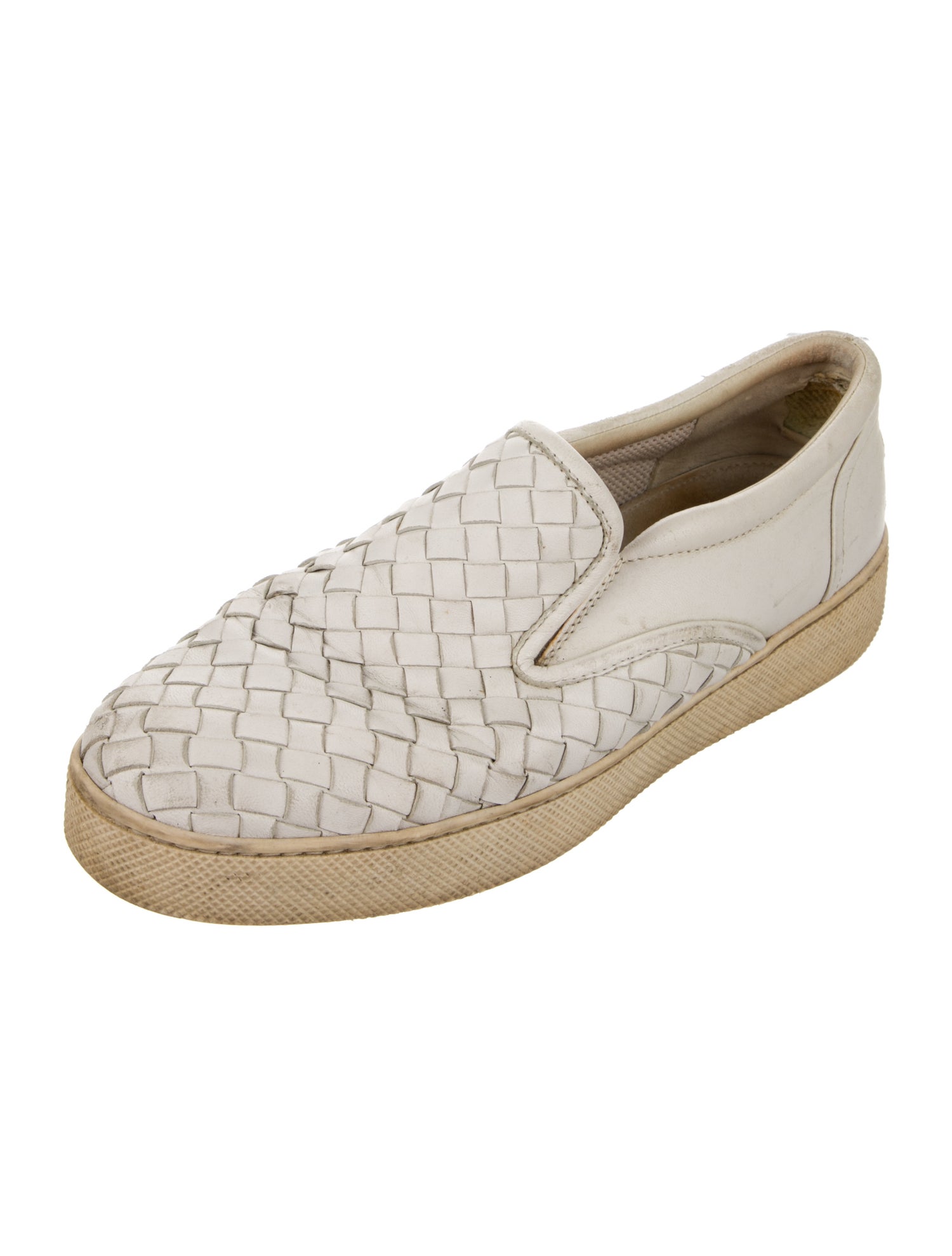 Bottega Veneta Intrecciato Weave Leather Sneakers