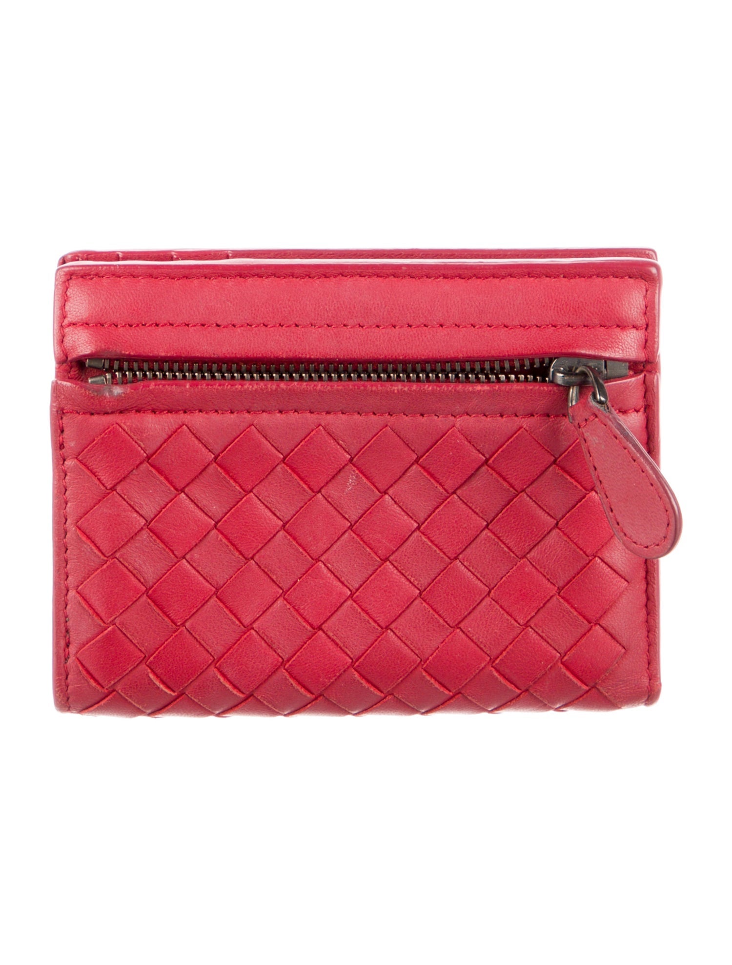 Bottega Veneta Intrecciato Weave Leather Card Holder