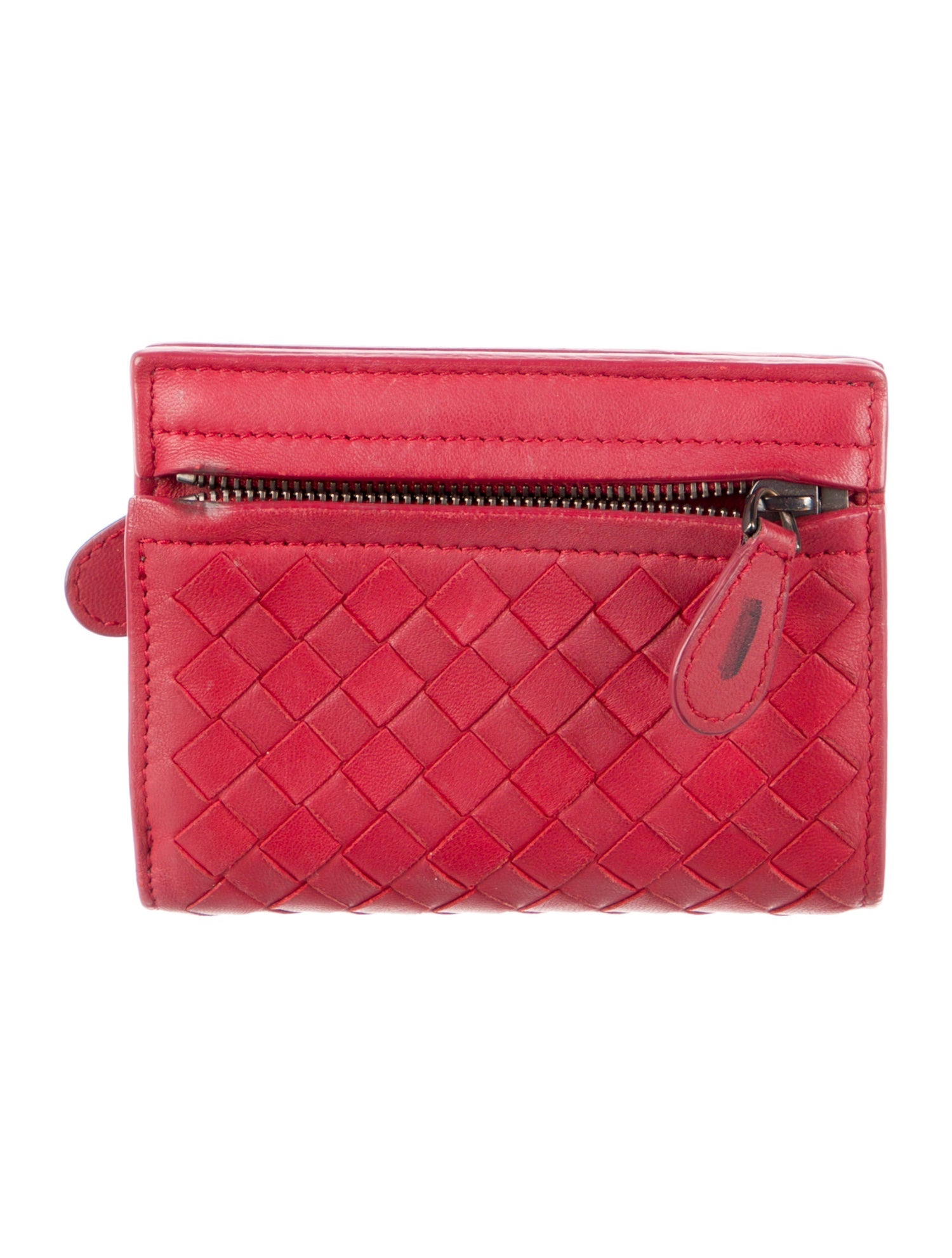 Bottega Veneta Intrecciato Weave Leather Card Holder