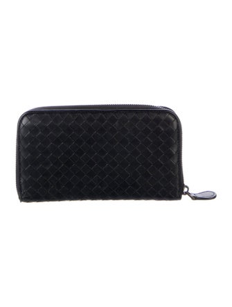 Bottega Veneta Intrecciato Weave Leather Continental Wallet