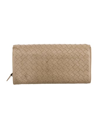 Bottega Veneta Intrecciato Weave Leather Continental Wallet