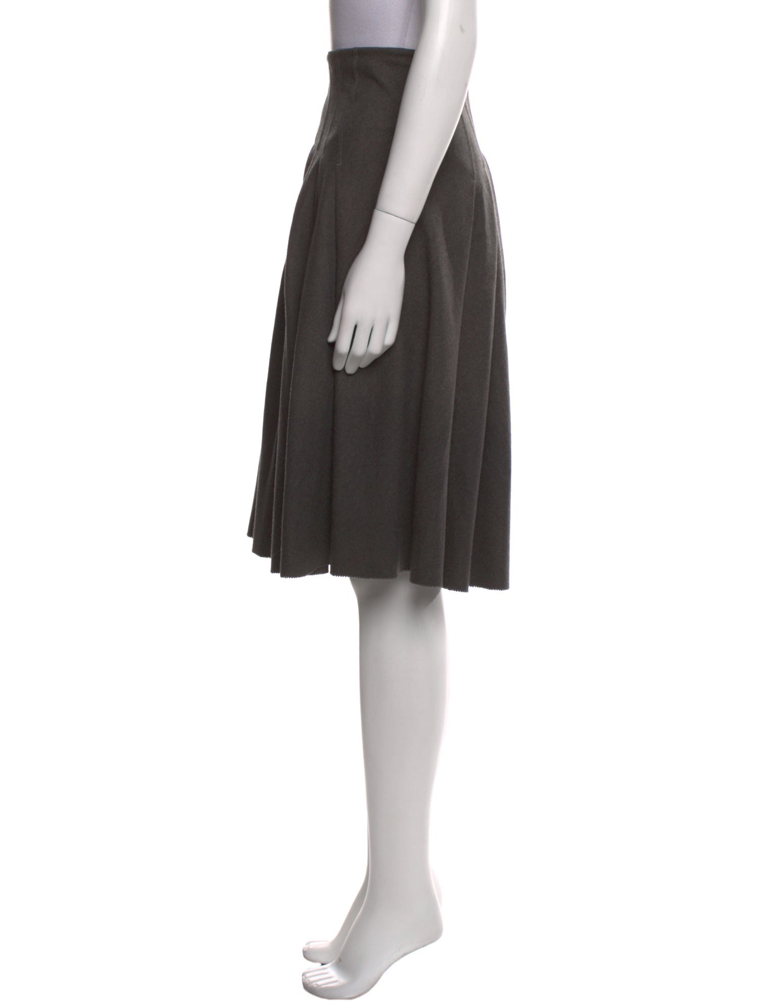 Bottega Veneta Pleated Accents Knee-Length Skirt