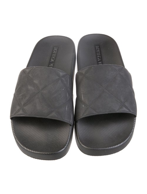 Bottega Veneta Intrecciato Weave Rubber Slides