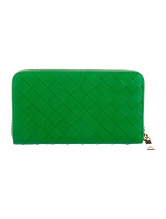 Bottega Veneta Intrecciato Weave Leather Continental Wallet