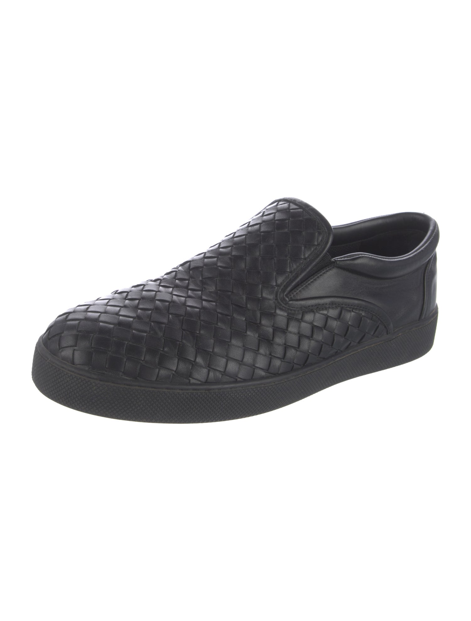 Bottega Veneta Intrecciato Weave Leather Sneakers