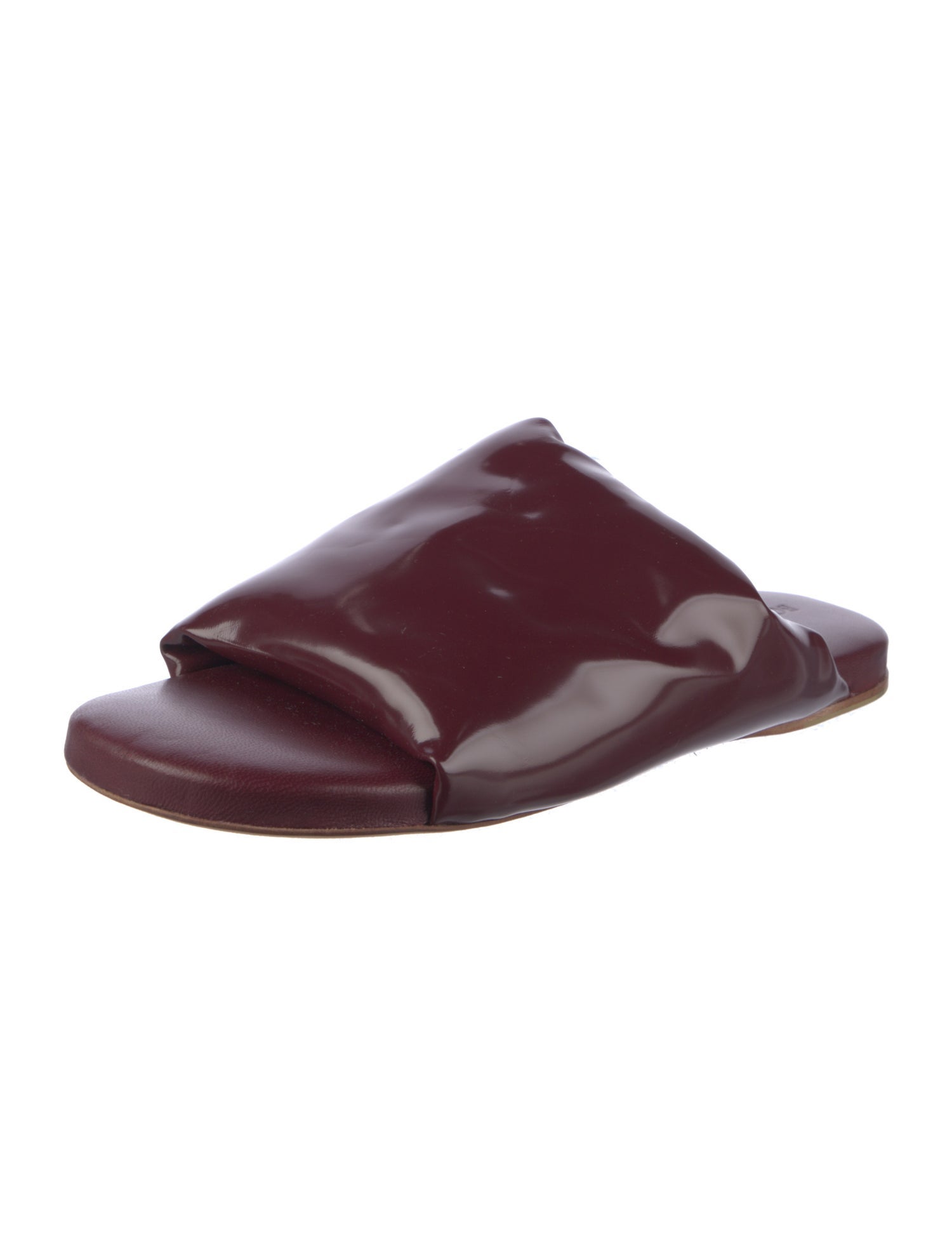 Bottega Veneta Patent Leather Slides