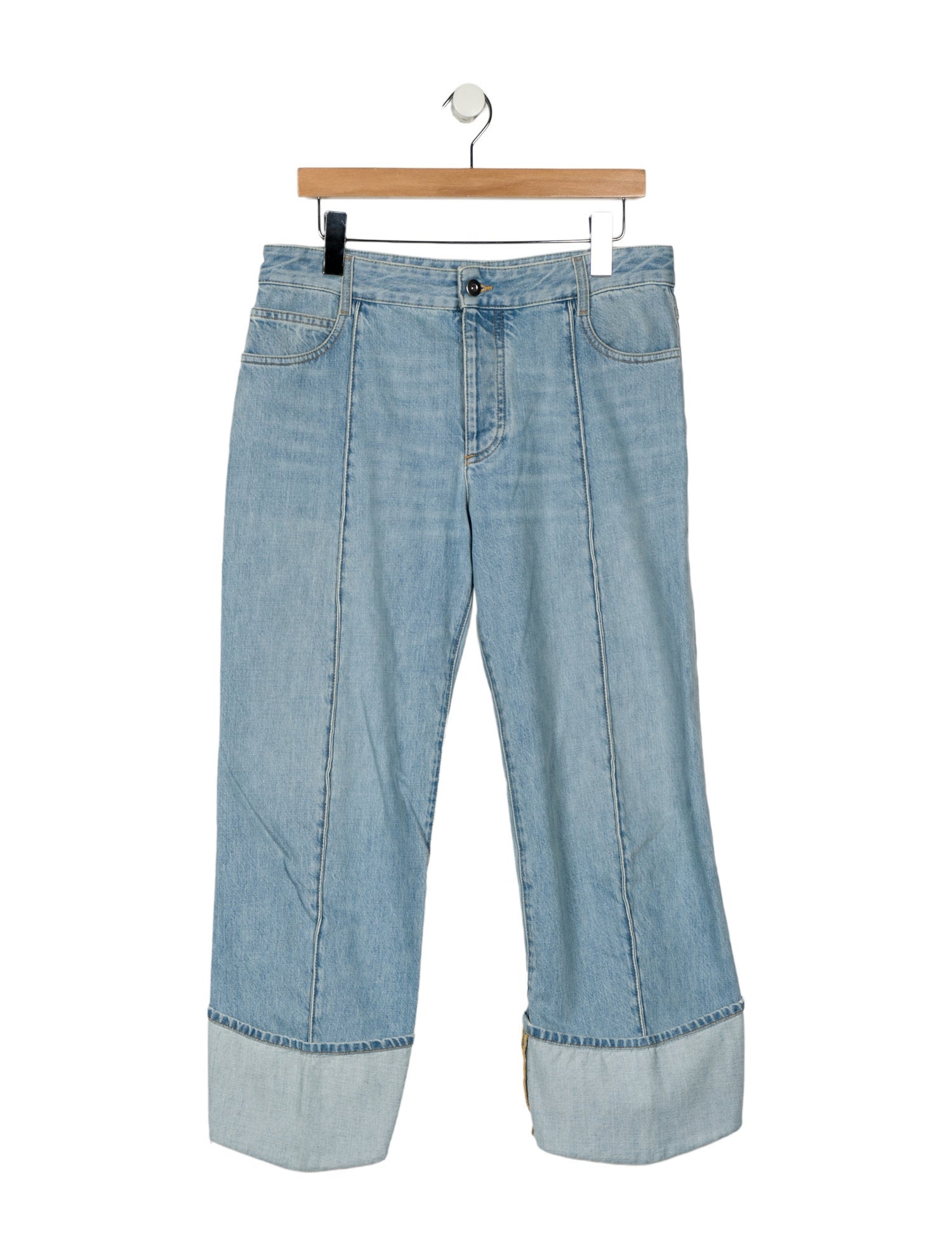 Bottega Veneta Mid-Rise Wide Leg Jeans