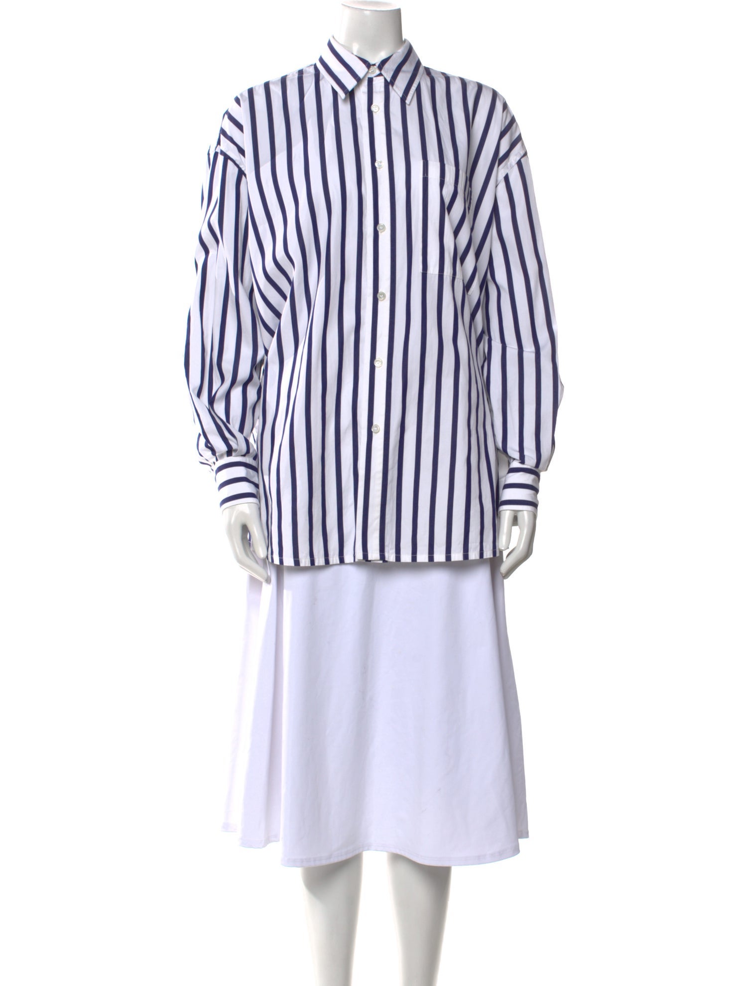 Bottega Veneta Striped Long Sleeve Tunic